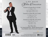 C.P.E. BACH: FLUTE CONCERTOS; RUNE MOST, FLUTE; THE DANISH SINFONIETTA; DAVID RIDDELL, CONDUCTOR <br> BRIDGE 9565